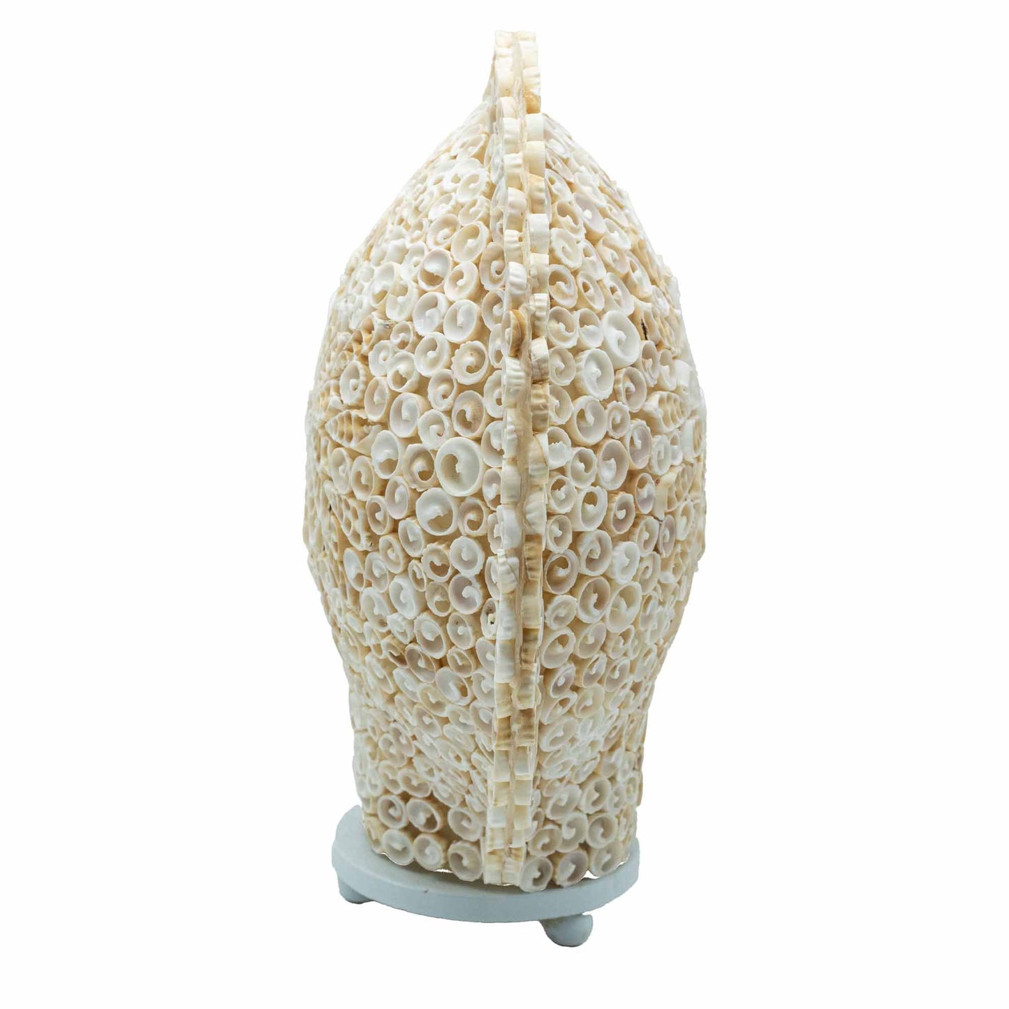 Handcrafted LED Boho Seashell Lamp - Extra Large / Decorative / Round