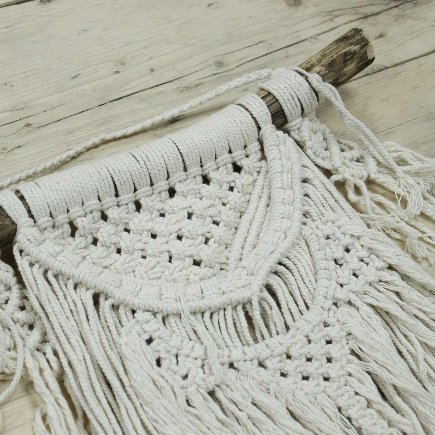 Handcrafted Cotton Macrame Wall Hanging - Natural Abundance