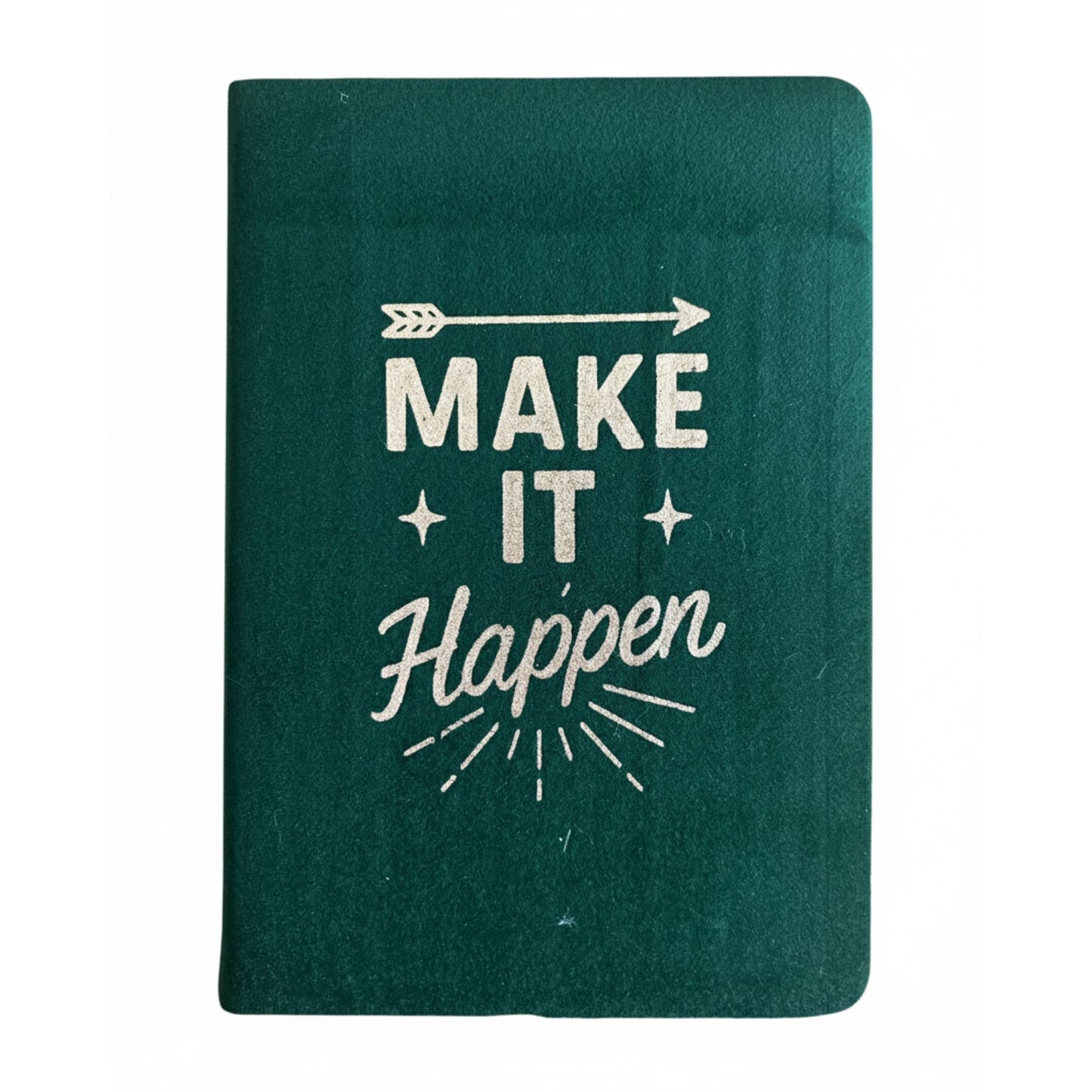A5 Velvet Journal - Dark Green / Make It Happen
