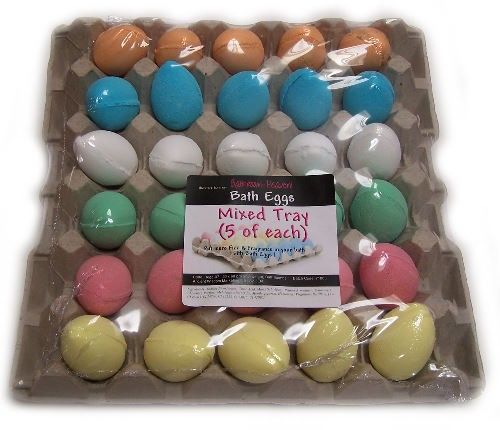 Pack of 30 Fragranced Bath Bomb Eggs - Mixed