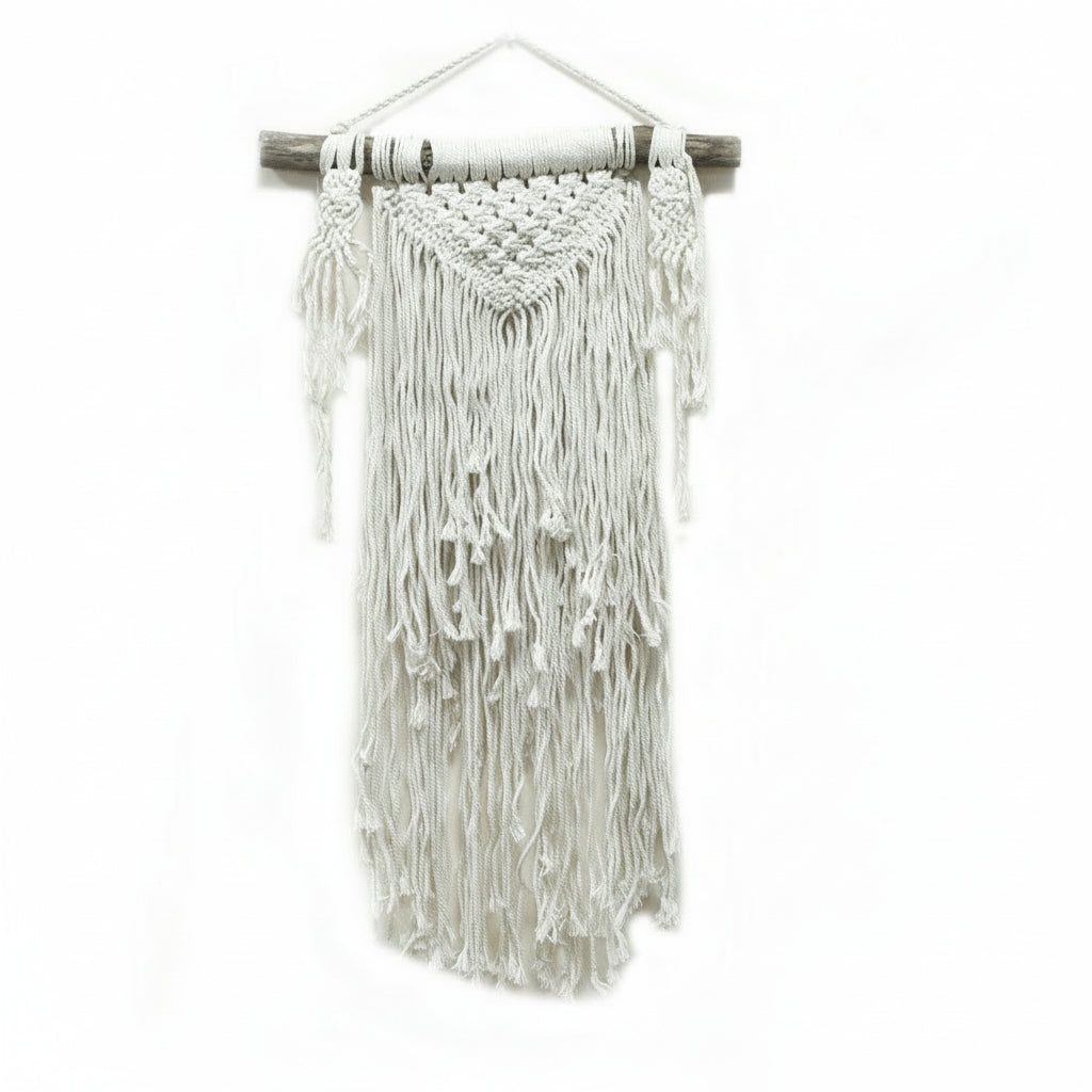 Handcrafted Cotton Macrame Wall Hanging - Natural Abundance