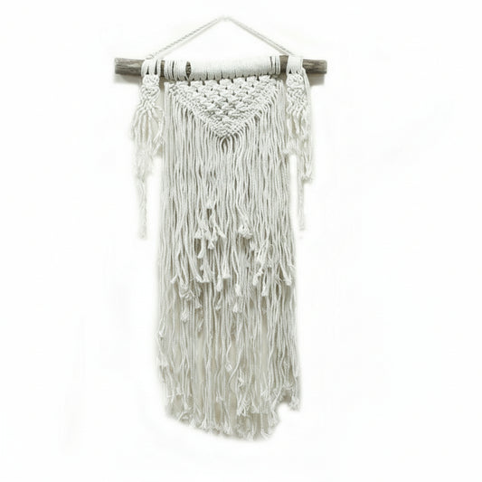 Handcrafted Cotton Macrame Wall Hanging - Natural Abundance