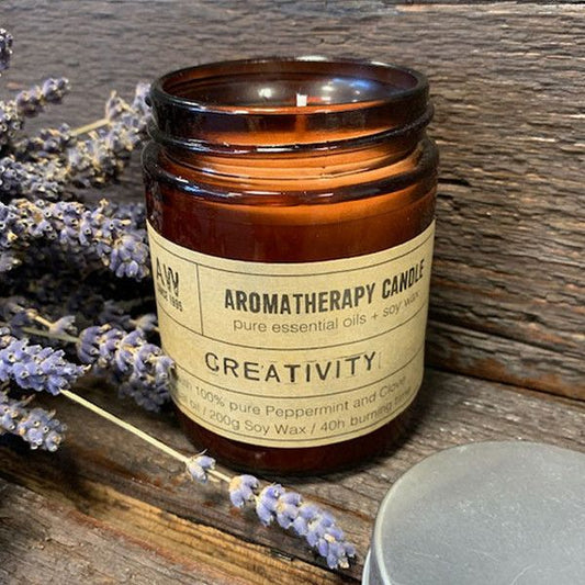 Creativity - Aromatherapy Eco-Friendly Soy Wax Candle - Peppermint and Clove