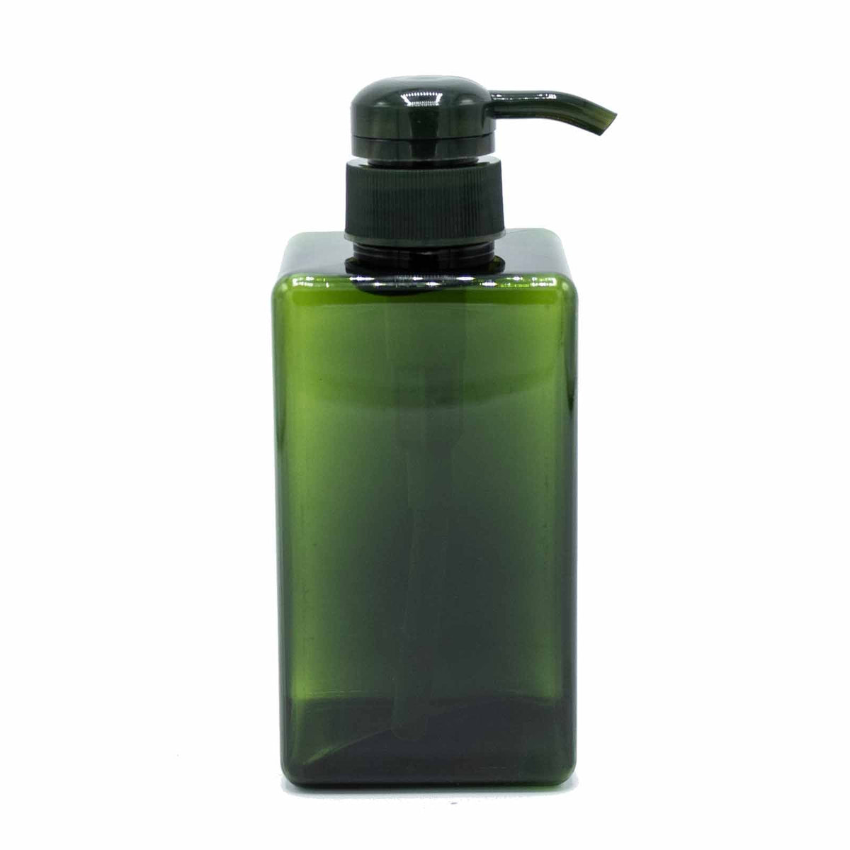 Green 450ml reusable dispenser bottle with pump, main product view from Quintessential Holistic Health.