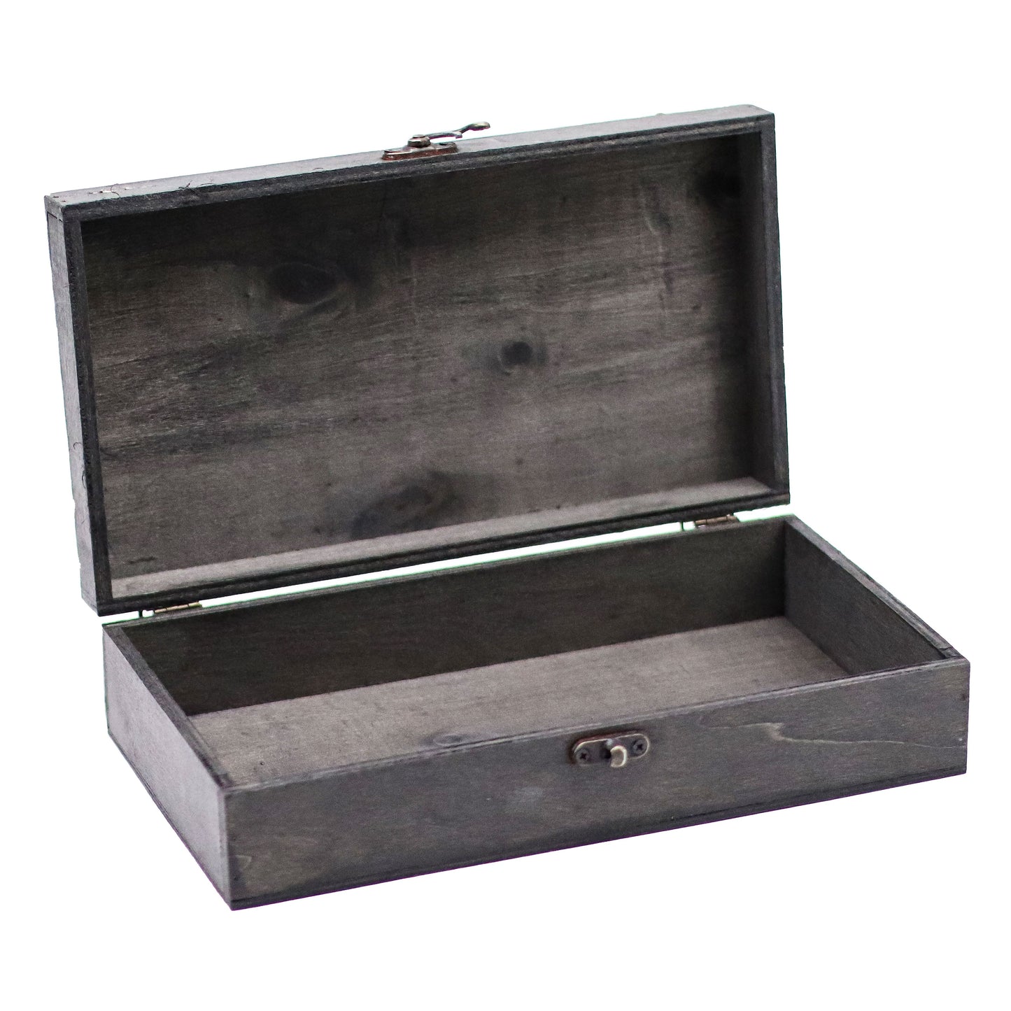 Decorative Vintage Style Storage Tea Chest - Large / Grey