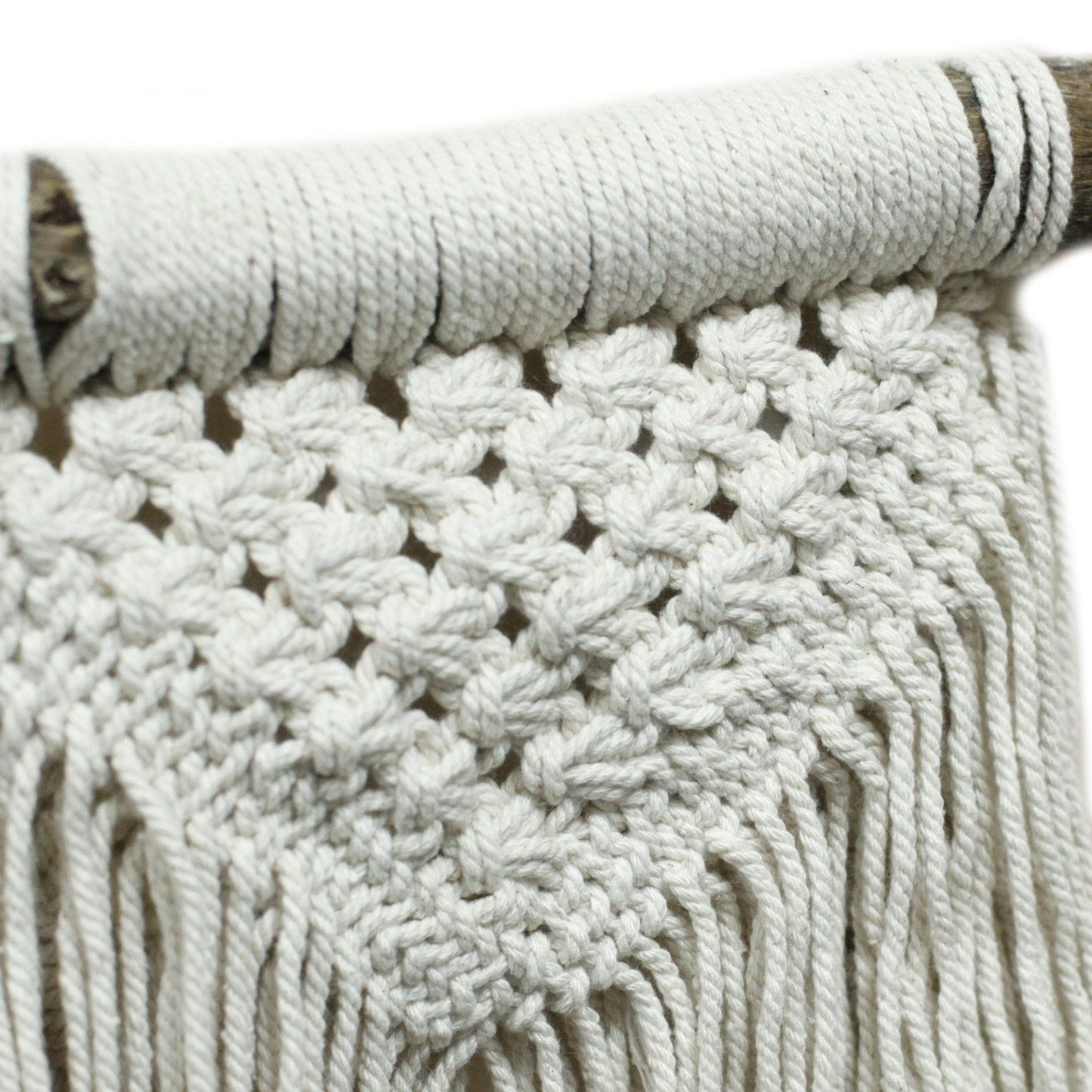 Handcrafted Cotton Macrame Wall Hanging - Natural Abundance