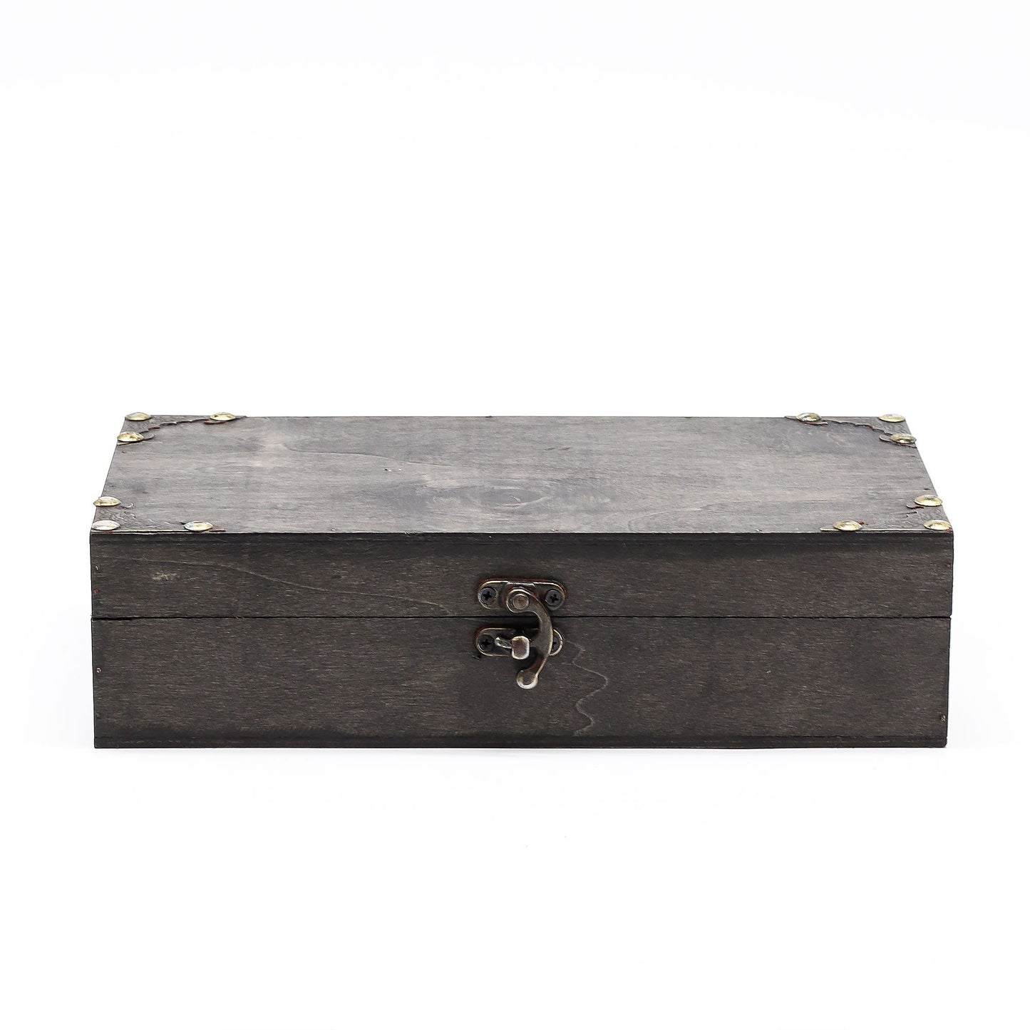 Decorative Vintage Style Storage Tea Chest - Large / Grey