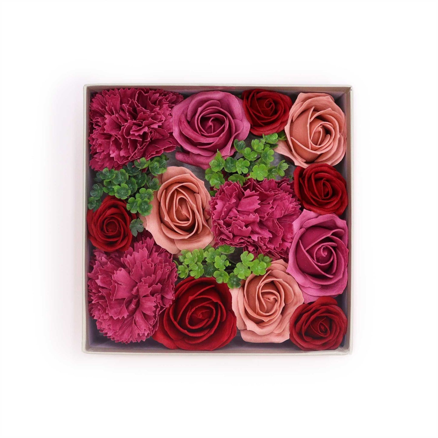 Luxury Soap Flowers - Square / Vintage Reds