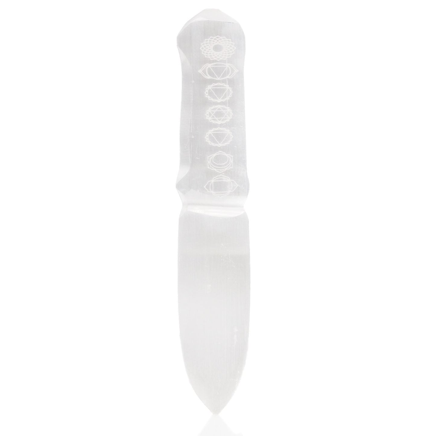 Handmade Selenite Ceremonial Knife - Chakra