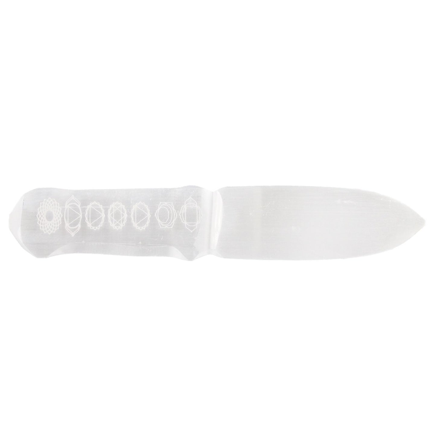 Handmade Selenite Ceremonial Knife - Chakra