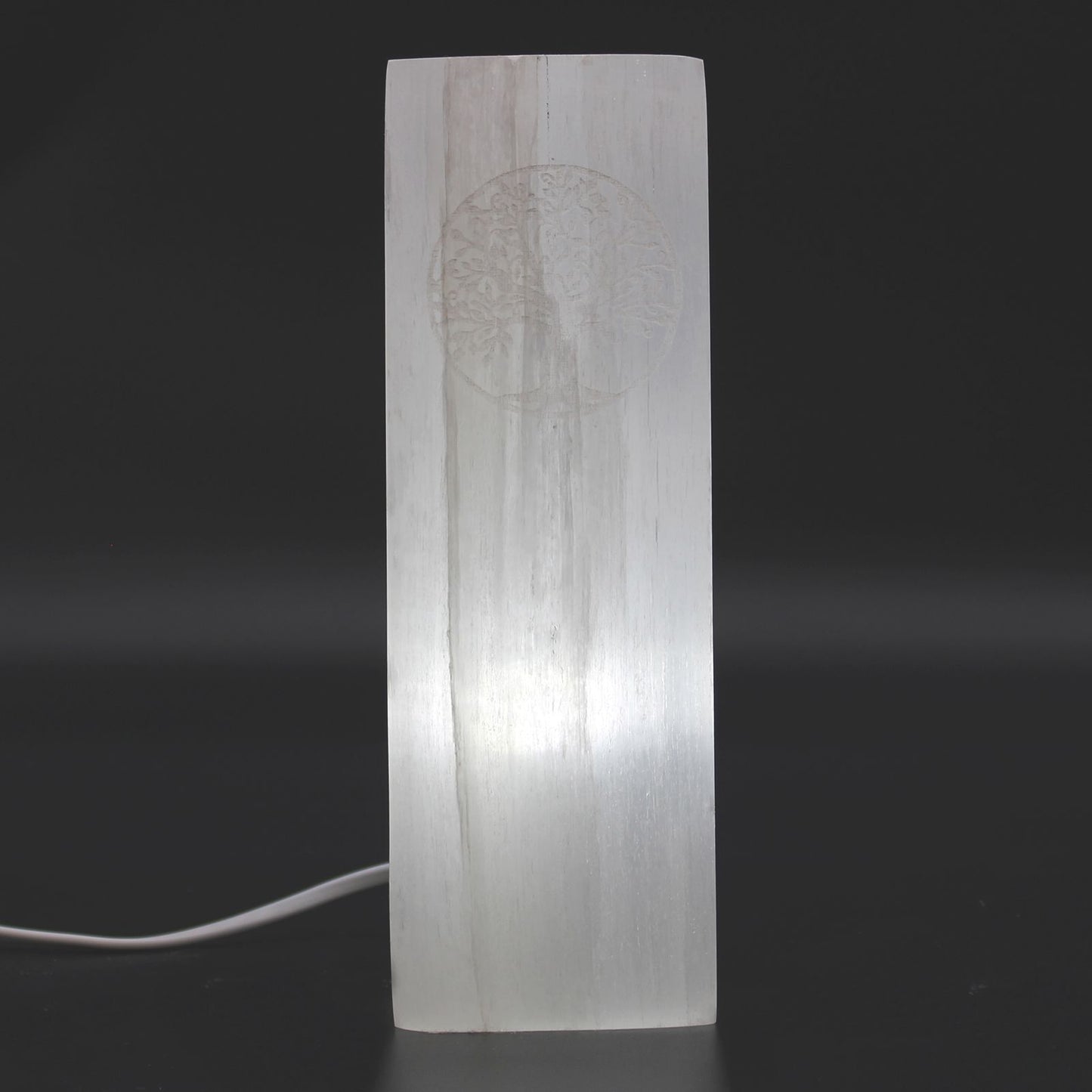Handmade Selenite Block Lamp - Seven Chakra