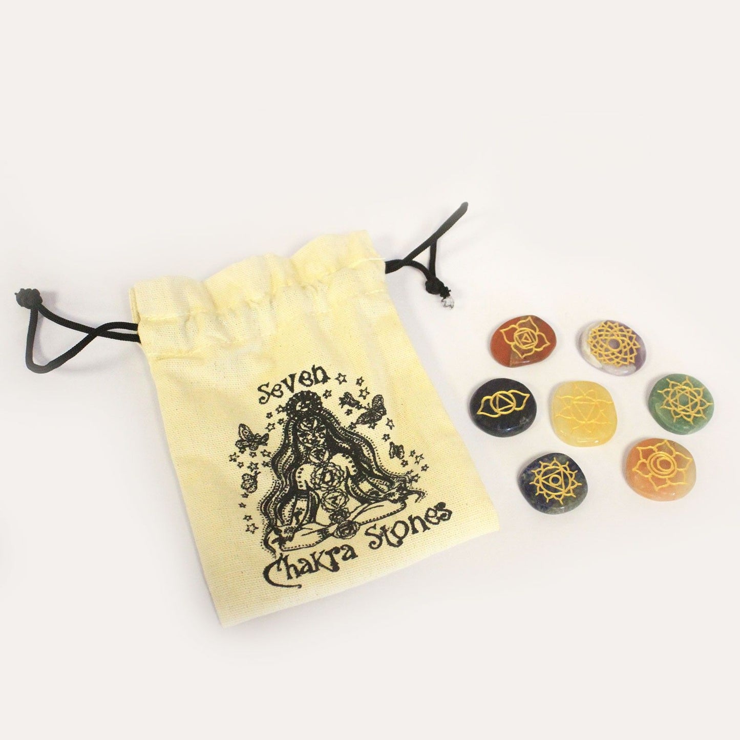 Geometric Rounded Chakra Stones Set - Small