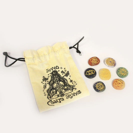 Geometric Rounded Chakra Stones Set - Small