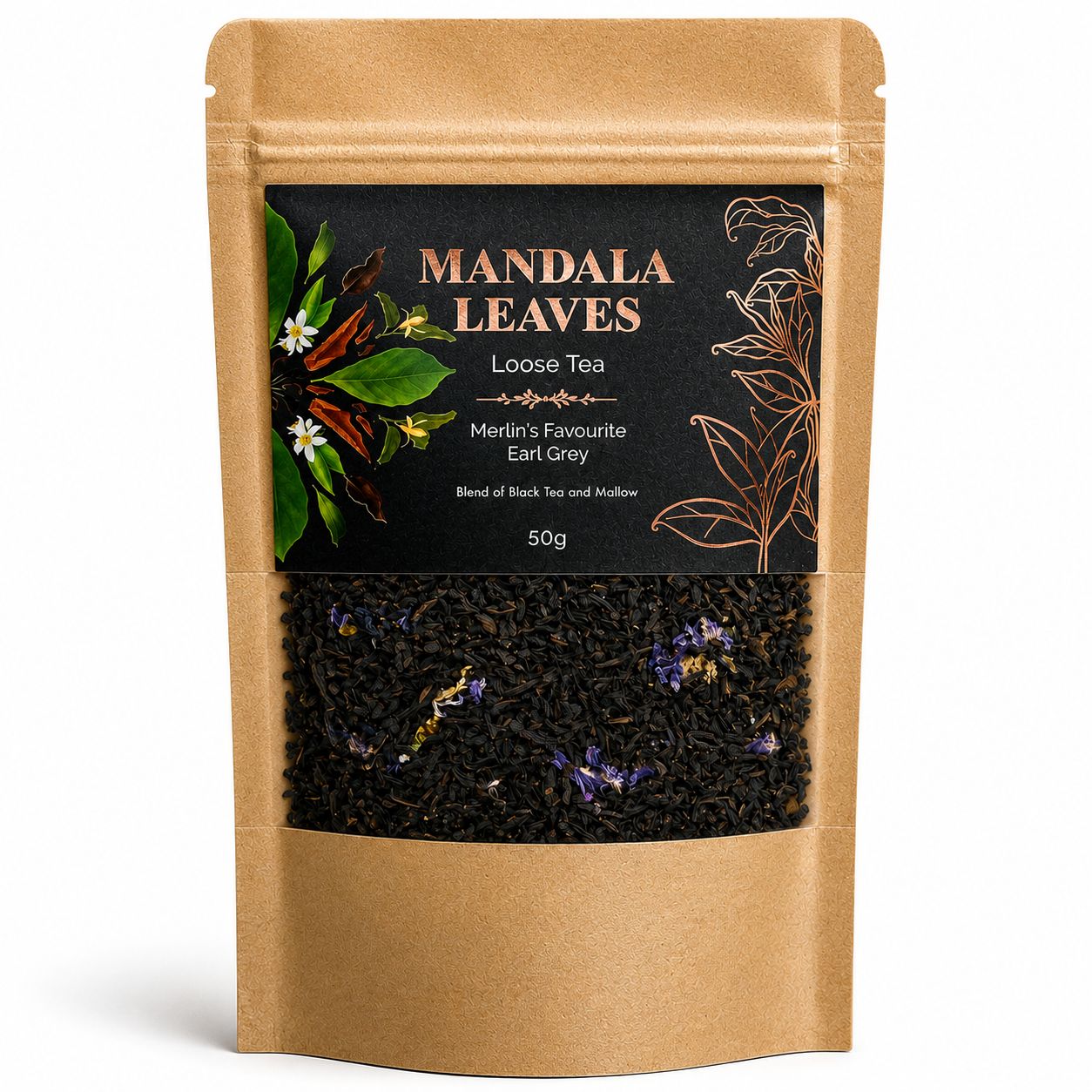 Merlins Favourite Earl Grey Blend Artisan Tea - Bagged - 50g - main product image from Quintessential Holistic Health Ltd UK