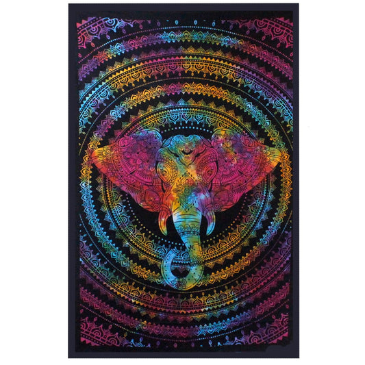Cotton Wall Hanging or Bedspread - Double / Elephants Head