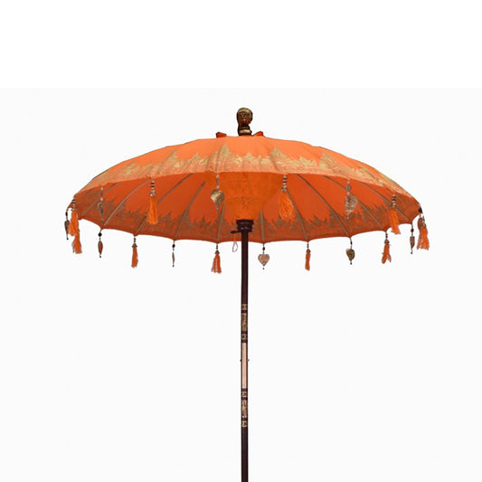 Handcrafted Decorative Parasol - Large / Orange