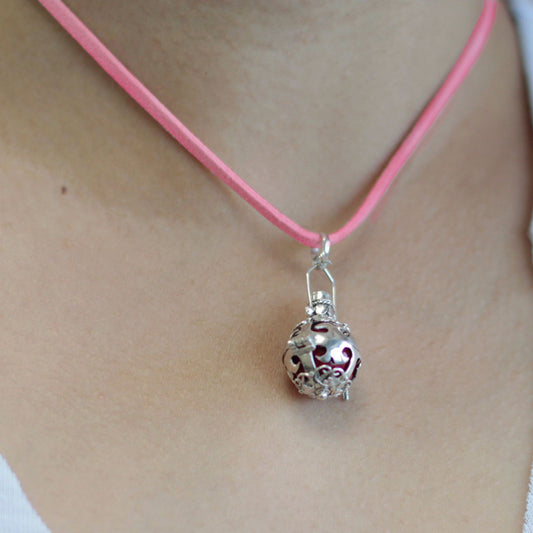 Handmade 925 Silver Angel Bell Pendant Necklace - 16mm / Seduction