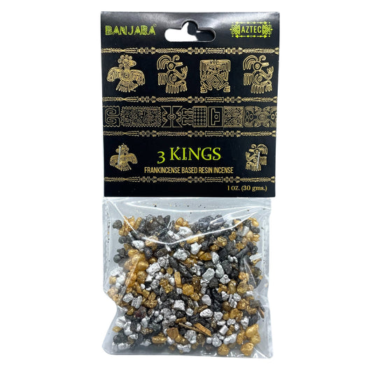 Handcrafted Banjara Tree Resin - 3 Kings product packaging on clean background from Quintessential Holistic Health Ltd