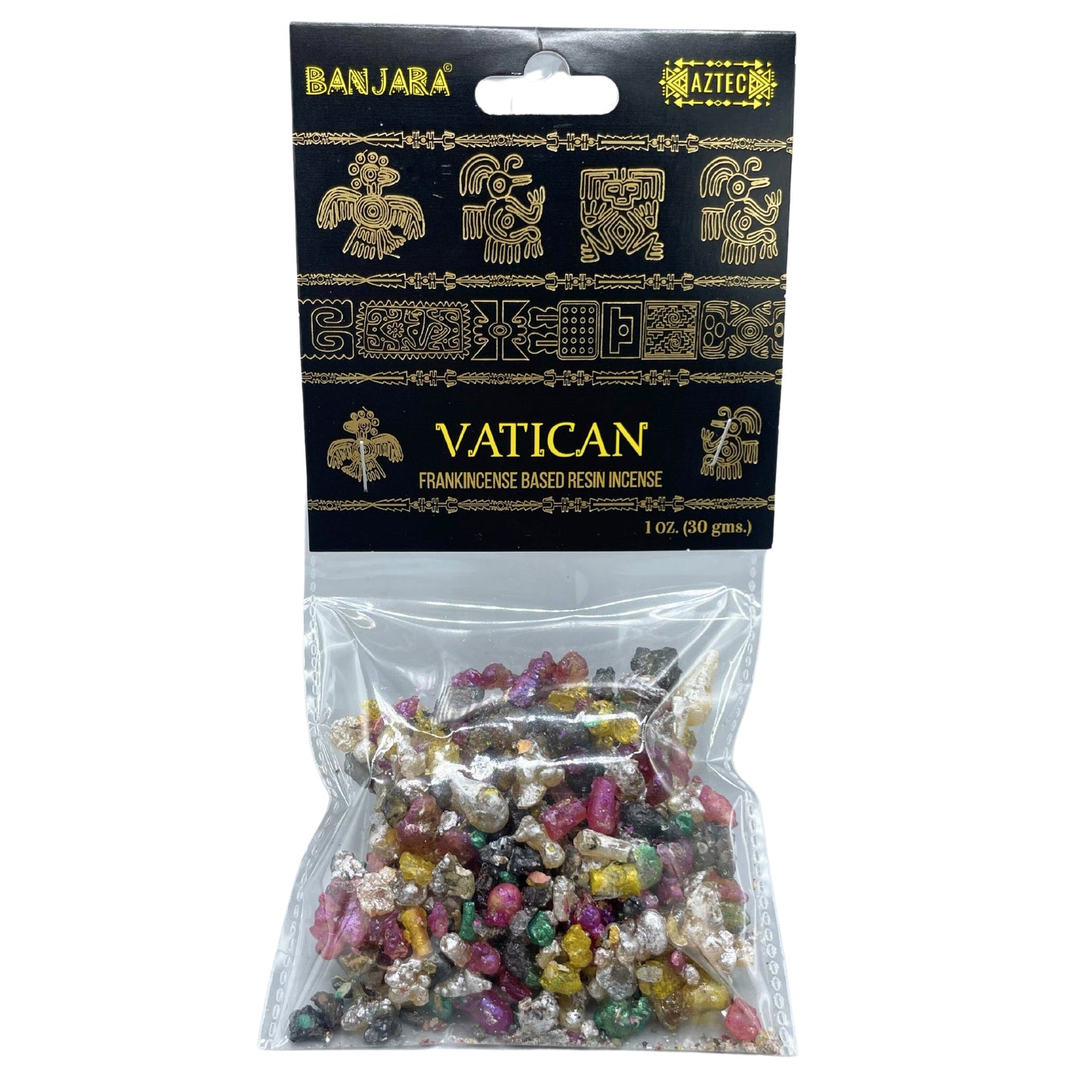 Handcrafted Banjara Tree Resin - Vatican product packaging on clean background from Quintessential Holistic Health Ltd