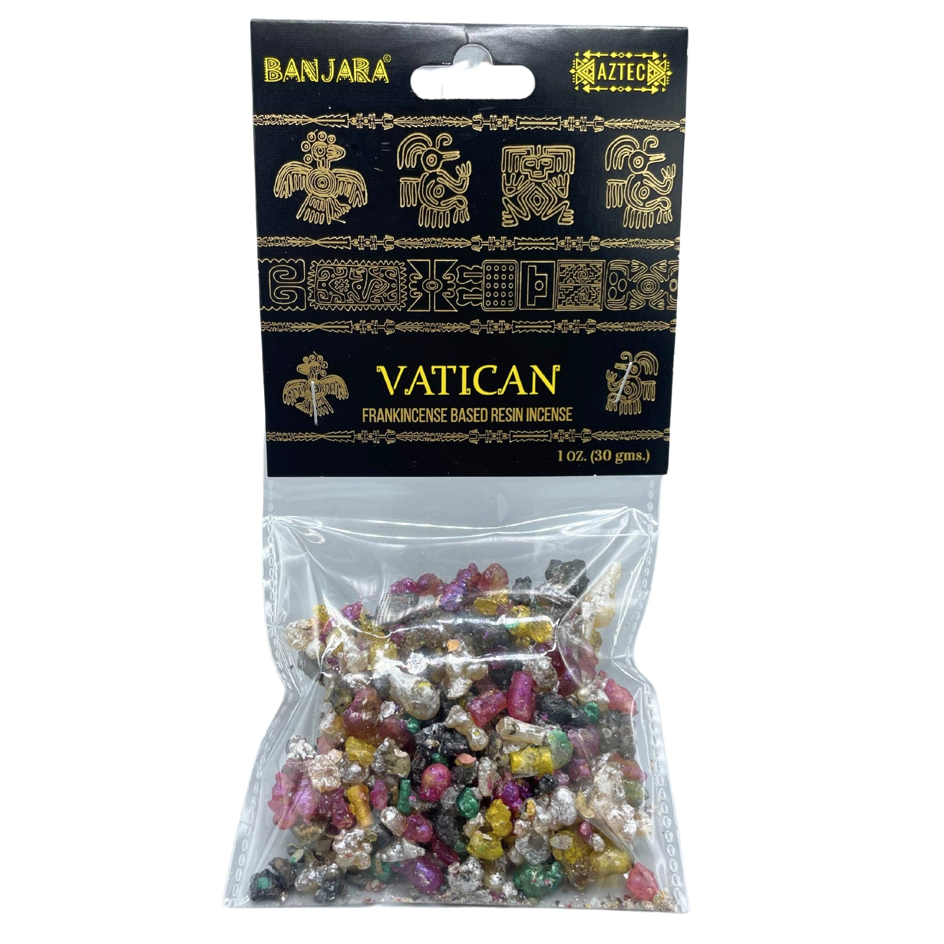 Handcrafted Banjara Tree Resin - Vatican product packaging on clean background from Quintessential Holistic Health Ltd
