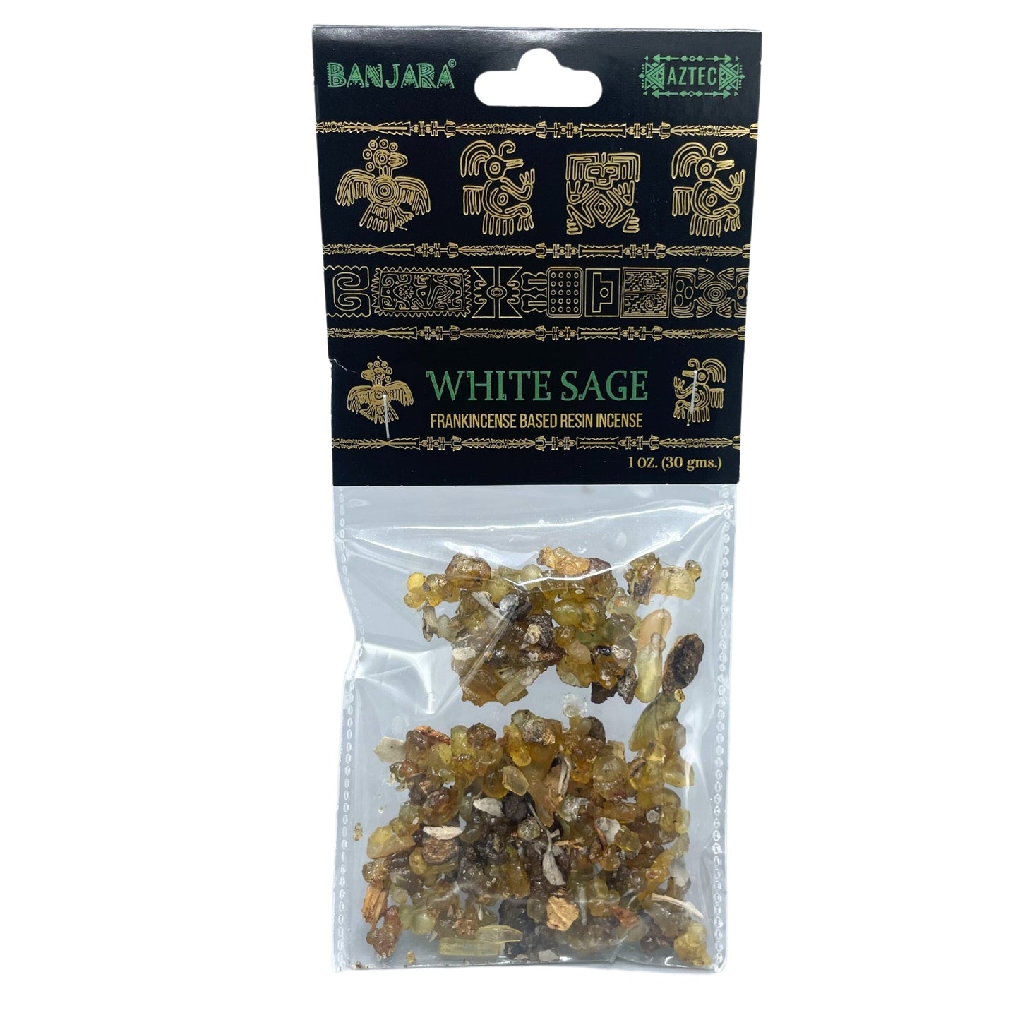 Handcrafted Banjara Tree Resin - White Sage product packaging on clean background from Quintessential Holistic Health Ltd