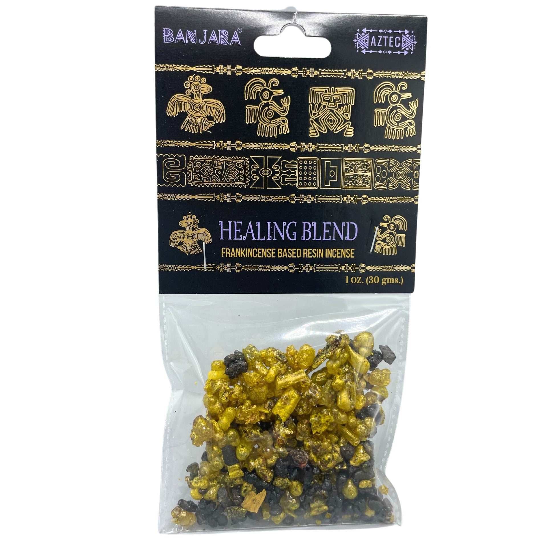 Handcrafted Banjara Tree Resin - Healing Blend product packaging on clean background from Quintessential Holistic Health Ltd