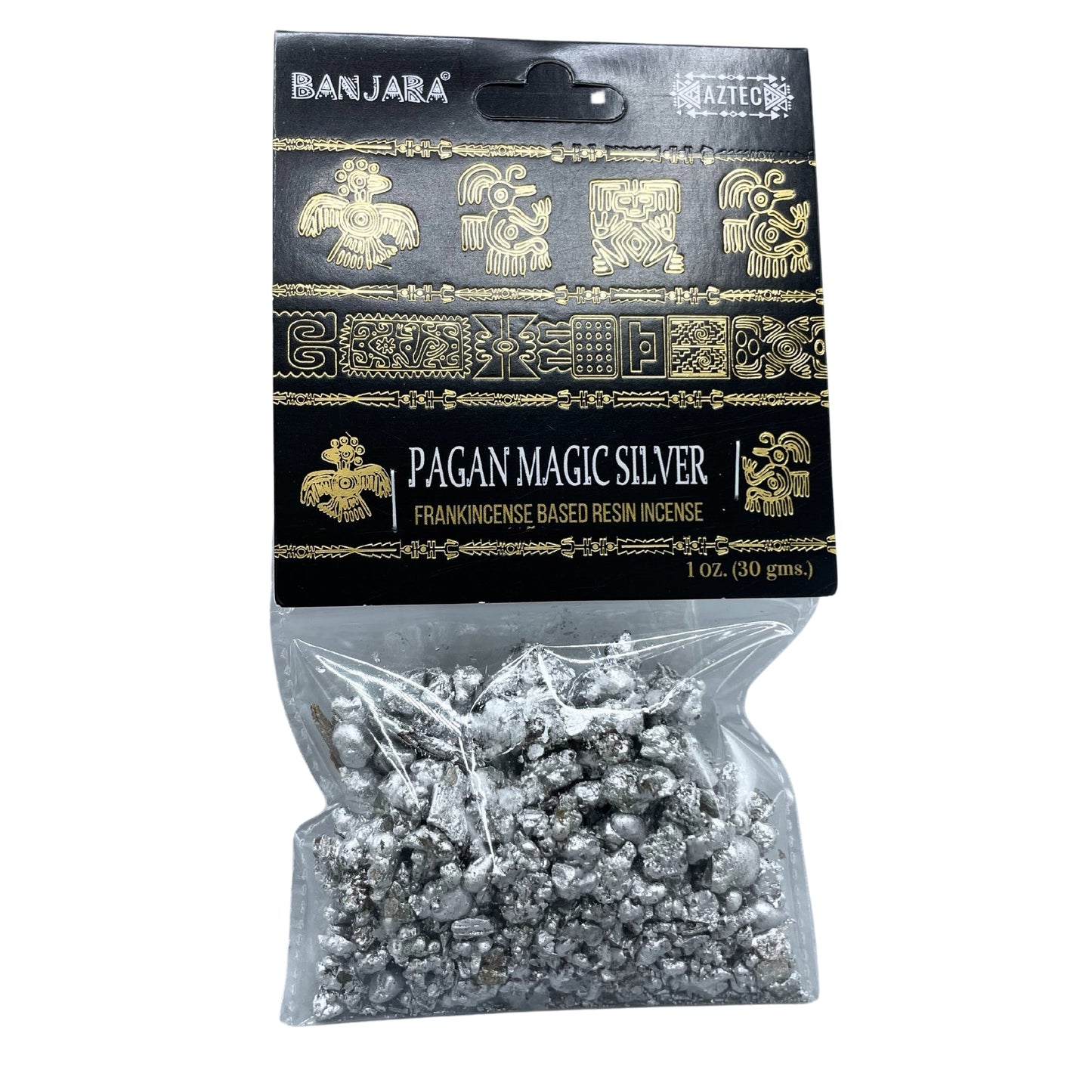 Handcrafted Banjara Tree Resin - Pagan Magic Silver product packaging on clean background from Quintessential Holistic Health Ltd