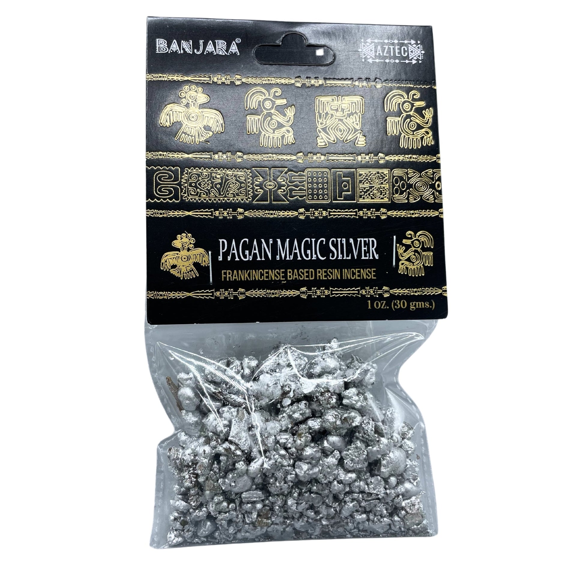 Handcrafted Banjara Tree Resin - Pagan Magic Silver product packaging on clean background from Quintessential Holistic Health Ltd