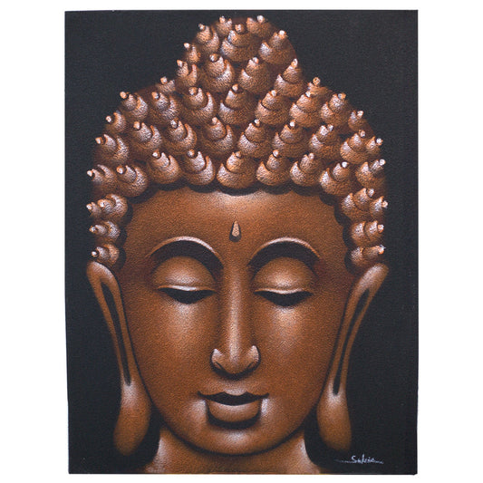 Hand Painted Buddha Painting - Copper Sand Finish - main product image from Quintessential Holistic Health Ltd UK