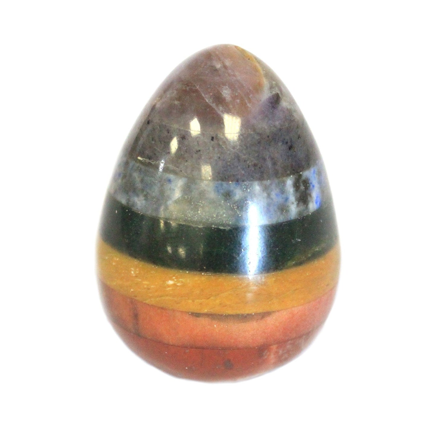 Handcrafted Gemstone Chakra Egg product packaging on clean background from Quintessential Holistic Health Ltd