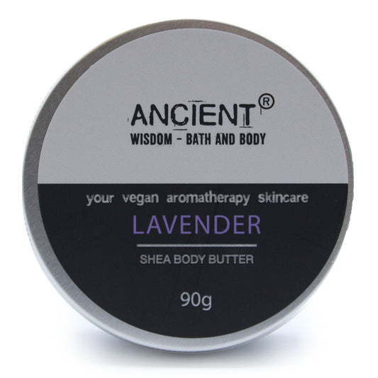 Vegan-Friendly Pure Essential Oil Aromatherapy Shea Body Butter - Lavender - 90g - main product image from Quintessential Holistic Health Ltd UK