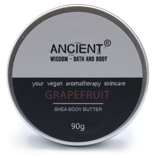 Vegan-Friendly Pure Essential Oil Aromatherapy Shea Body Butter - Grapefruit - 90g - main product image from Quintessential Holistic Health Ltd UK
