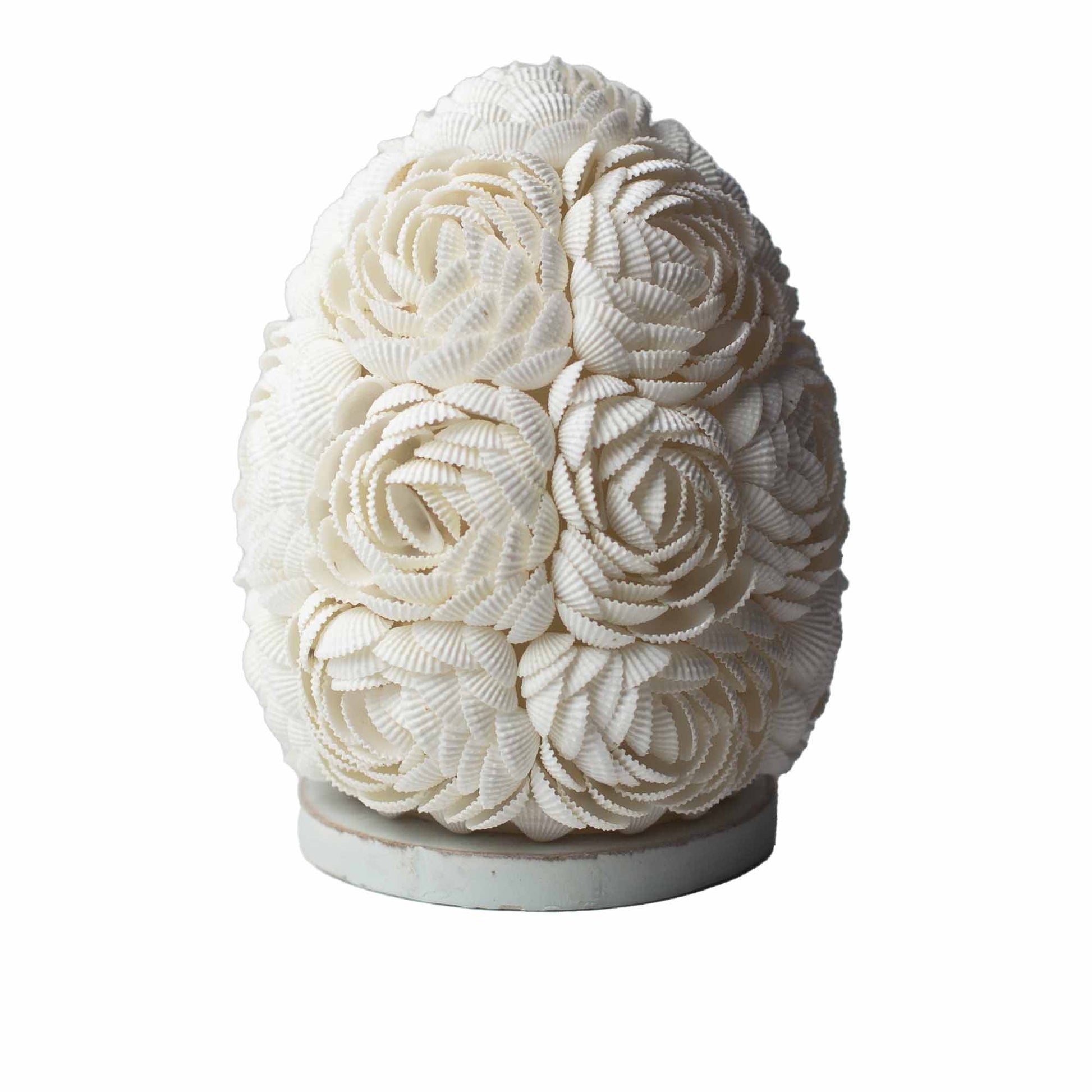 Handcrafted LED Boho Seashell Lamp - Small / Rose / Oval product packaging on clean background from Quintessential Holistic Health Ltd
