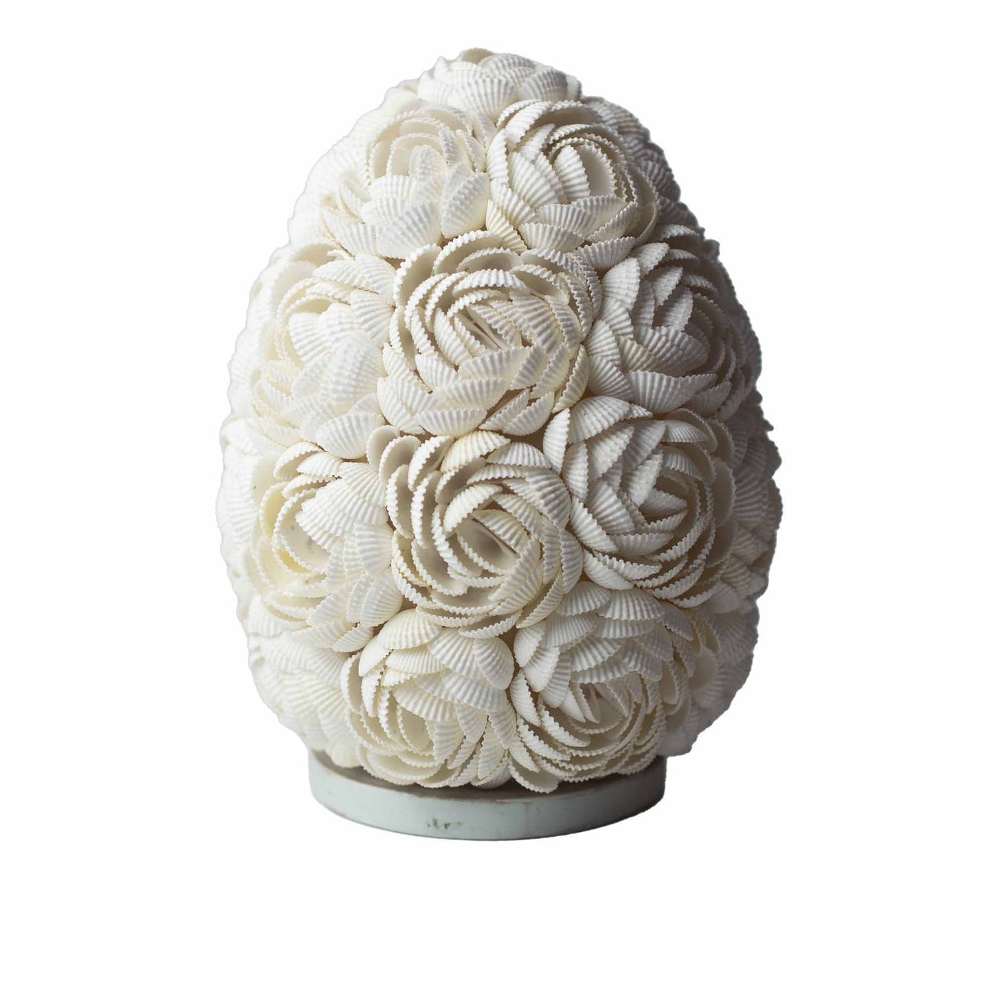 Handcrafted LED Boho Seashell Lamp - Large / Rose / Oval product packaging on clean background from Quintessential Holistic Health Ltd