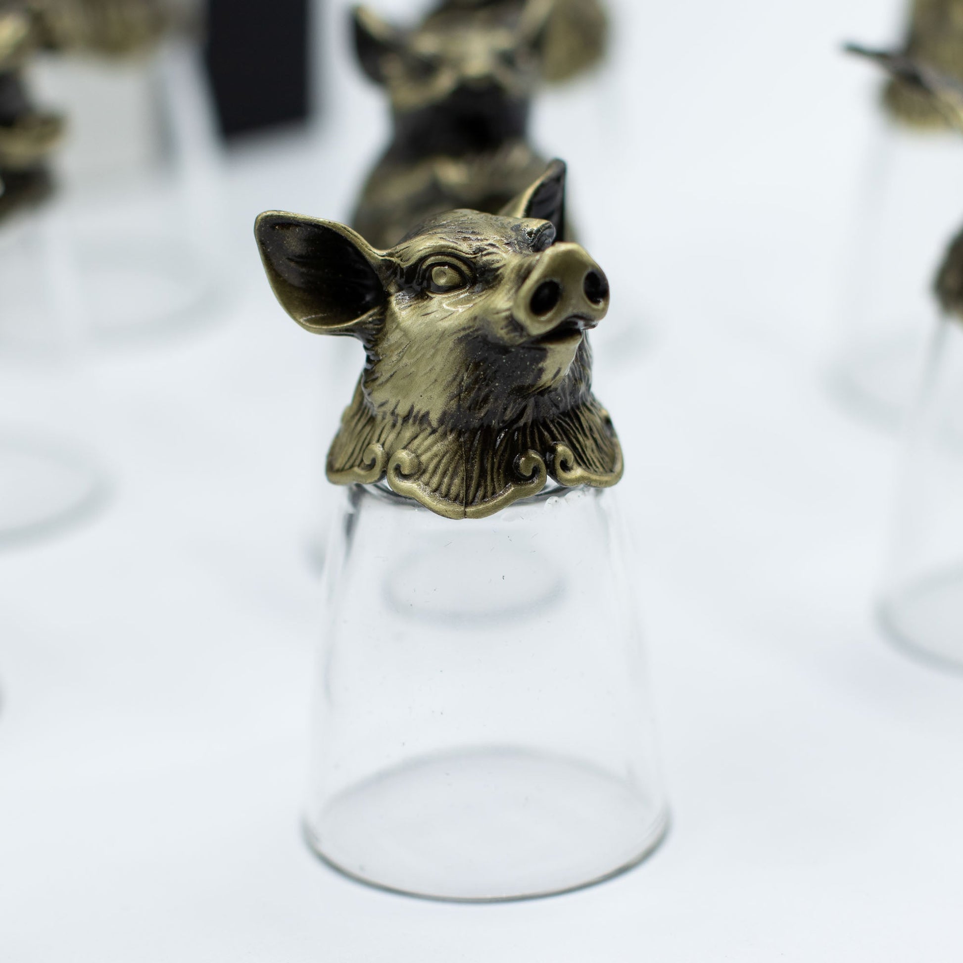 Set of 12 x 25ml Mystical Zodiac Creatures Glasses - Antique Bronze product packaging on clean background from Quintessential Holistic Health Ltd