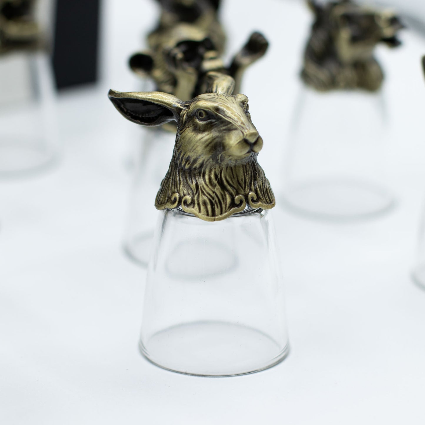 Set of 12 x 25ml Mystical Zodiac Creatures Glasses - Antique Bronze product packaging on clean background from Quintessential Holistic Health Ltd
