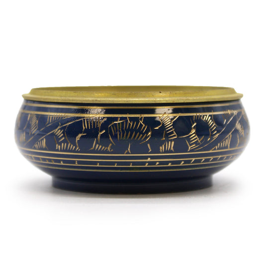 Handmade Brass Charcoal Burner Jar - Throat Chakra - main product image from Quintessential Holistic Health Ltd UK