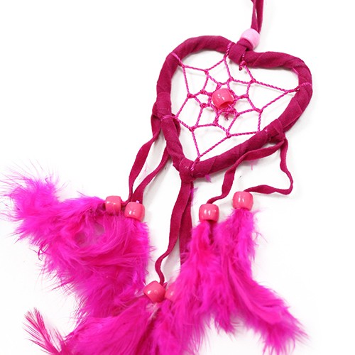 6 x Hand Crafted Dreamcatchers - Small / Heart / Turquoise, Purple and Pink product packaging on clean background from Quintessential Holistic Health Ltd