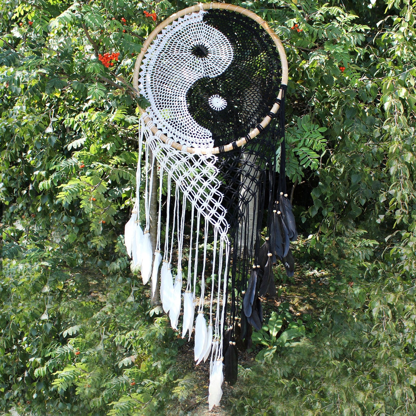 Hand Crafted Dreamcatcher - Extra Extra Large / Yin and Yang product packaging on clean background from Quintessential Holistic Health Ltd