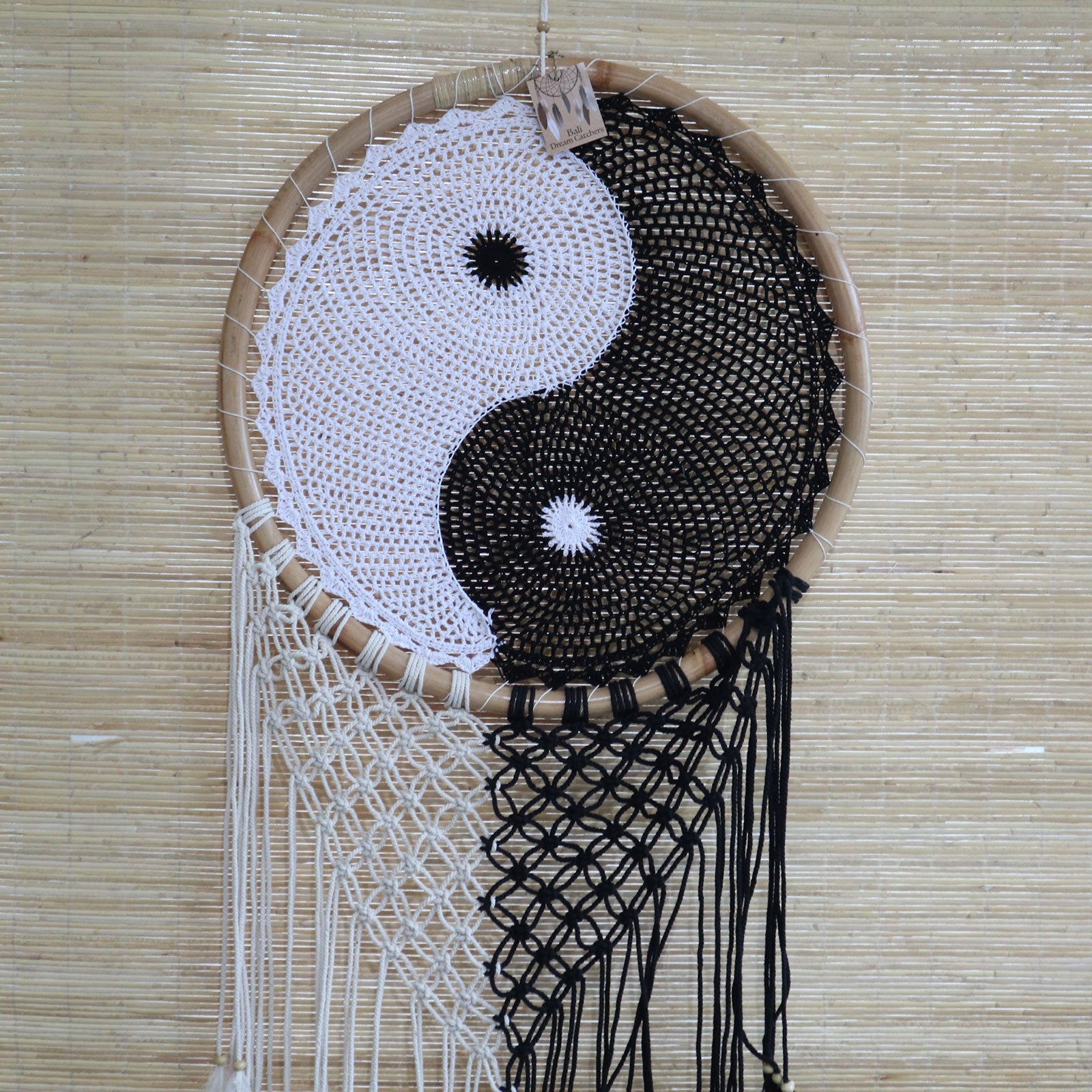 Hand Crafted Dreamcatcher - Extra Extra Large / Yin and Yang product packaging on clean background from Quintessential Holistic Health Ltd