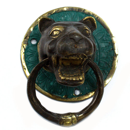 Animal Brass Door Knockers - Tigers Head product packaging on clean background from Quintessential Holistic Health Ltd
