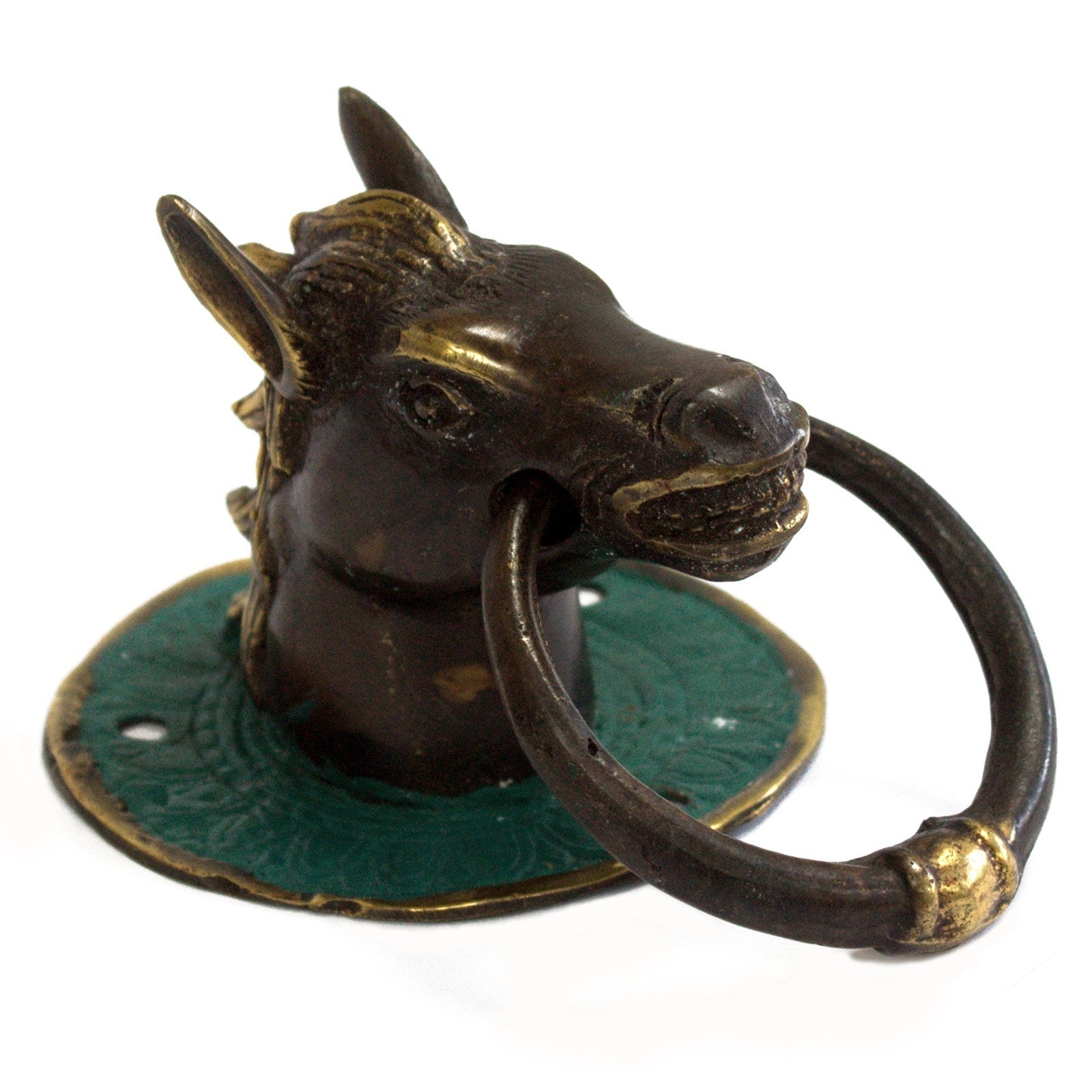 Animal Brass Door Knocker - Horses Head product packaging on clean background from Quintessential Holistic Health Ltd
