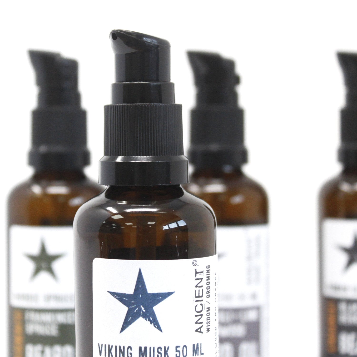 50ml Pure and Natural Beard Oil - Nordic Spruce / Regenerate product packaging on clean background from Quintessential Holistic Health Ltd