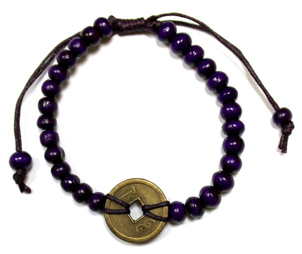 Feng Shui Good Luck Bracelet - Purple product packaging on clean background from Quintessential Holistic Health Ltd