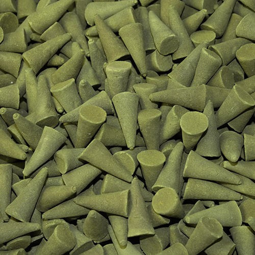 850 Piece Bulk Incense Cones - Tulsi (Holy) Basil product packaging on clean background from Quintessential Holistic Health Ltd