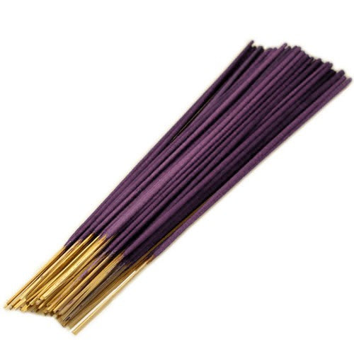 450-Piece Bulk Incense Sticks - Opium, neat bundle of slender dark purple sticks with pale tan ends, by Quintessential Holistic Health Ltd