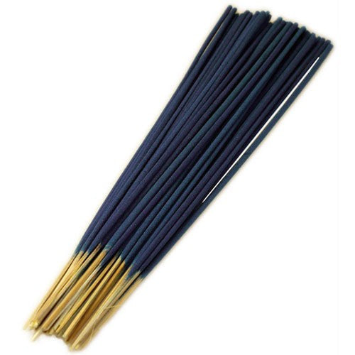 450 Piece Bulk Incense Sticks - Tibetan Musk, a bundle of deep navy sticks with golden-brown wooden ends, by Quintessential Holistic Health Ltd