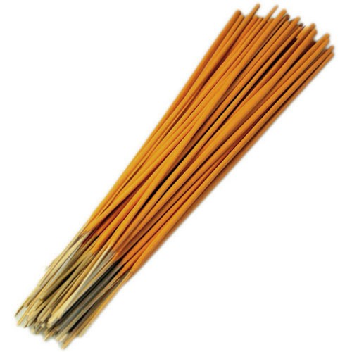 450 Piece Bulk Incense Sticks - Peach and Mango, a bundle of bright orange sticks with pale wooden ends, by Quintessential Holistic Health Ltd