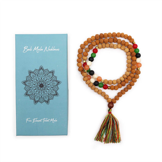 Bali Mala Necklace - Five Element Talent product packaging on clean background from Quintessential Holistic Health Ltd