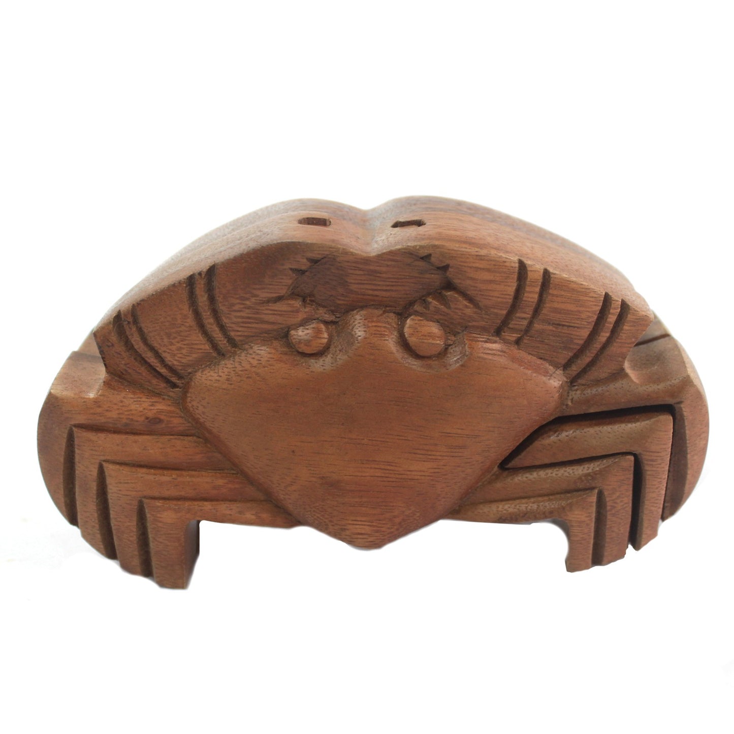 Handmade Balinese Sheesham Suman Wood Water Creatures Magic Puzzle Box